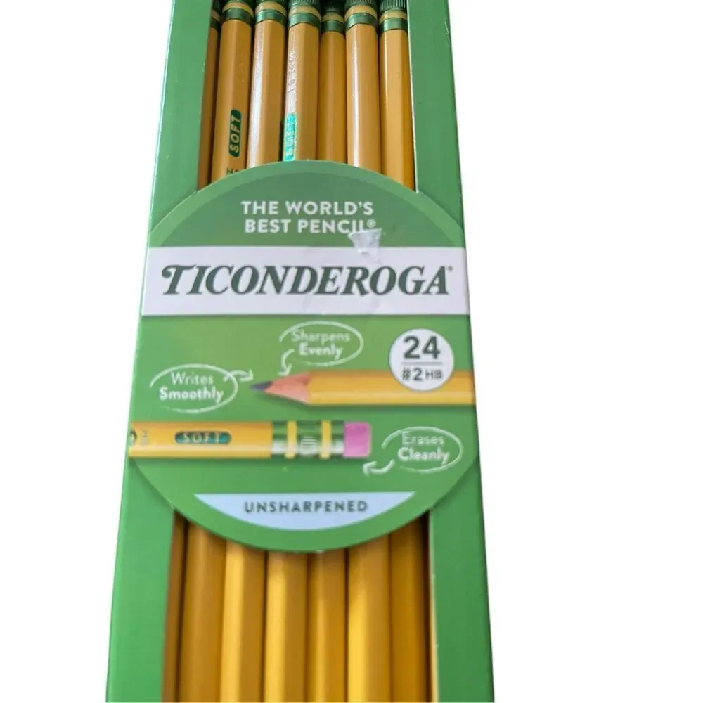 New Ticonderoga Kids Yellow Wood-Cased Pencils 24 Count